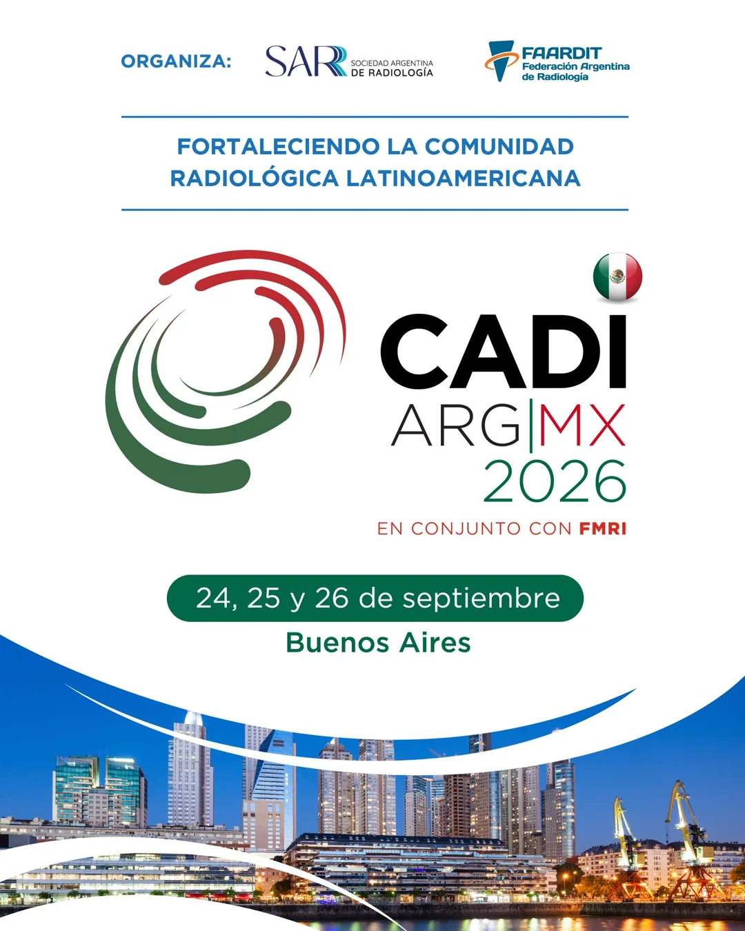 Flyer de CADI ARG|MX 2026, 24 al 26 de septiembre en Buenos Aires