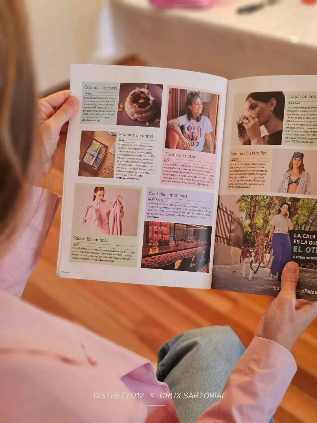 Revista OHLALÁ! abierta en la nota de CRUX